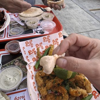 Tasa2Go - Calamari is crispy and tender, I like it - Egyptian Near Me - Fullerton, California
