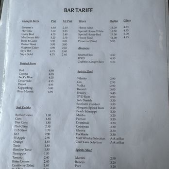 The Bothy Resturant and Bar - Drink menu - Pubs Near Me - Fort Augustus, HLD The Bothy Resturant and Bar - Drink menu - Pubs Near Me - Fort Augustus, HLD