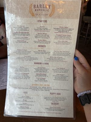 Menu photo 2 Barley Republic Public House St. Augustine, FL Menu photo 2 Barley Republic Public House St. Augustine, FL