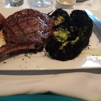 Acquolina - 22oz bonein ribeye with a mash potatoe croquette and burnt brocoli. Delish - Italian Near Me - Weston, Florida Acquolina - 22oz bonein ribeye with a mash potatoe croquette and burnt brocoli. Delish - Italian Near Me - Weston, Florida