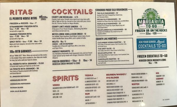 Menu photo 2 The County Line San Antonio, TX Menu photo 2 The County Line San Antonio, TX