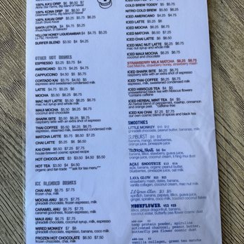 Java Kai Kauai - Menu - Breakfast & Brunch Near Me - Kapaa, Hawaii
