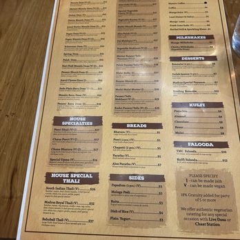 The Madras Cafe - Menu - Indian Near Me - Orlando, Florida