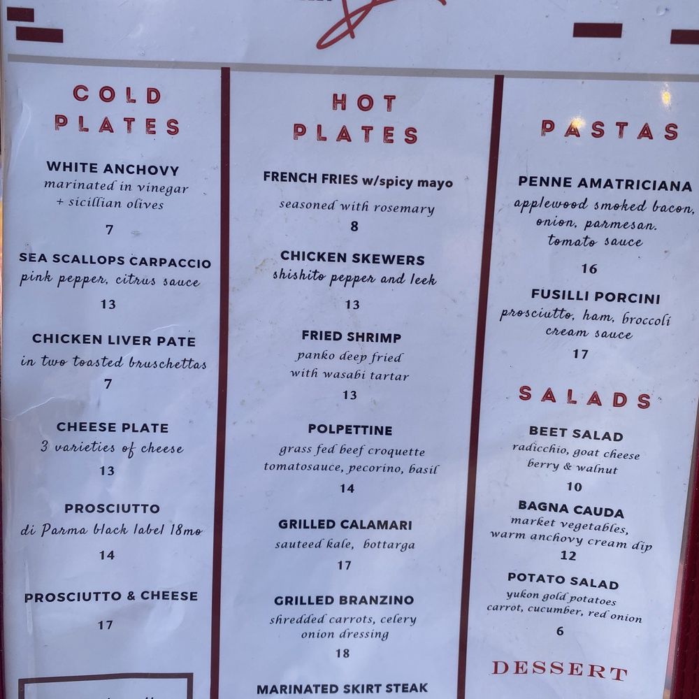 Bar B - Menu - Italian Near Me - New York, New York Bar B - Menu - Italian Near Me - New York, New York