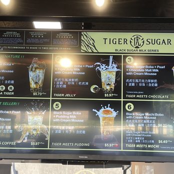 Tiger Sugar - menu - Bubble Tea Near Me - Honolulu, Hawaii