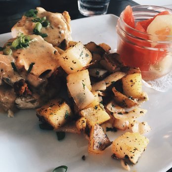 The Attic - Chicken fried steak eggs benedict - Breakfast & Brunch Near Me - Long Beach, California