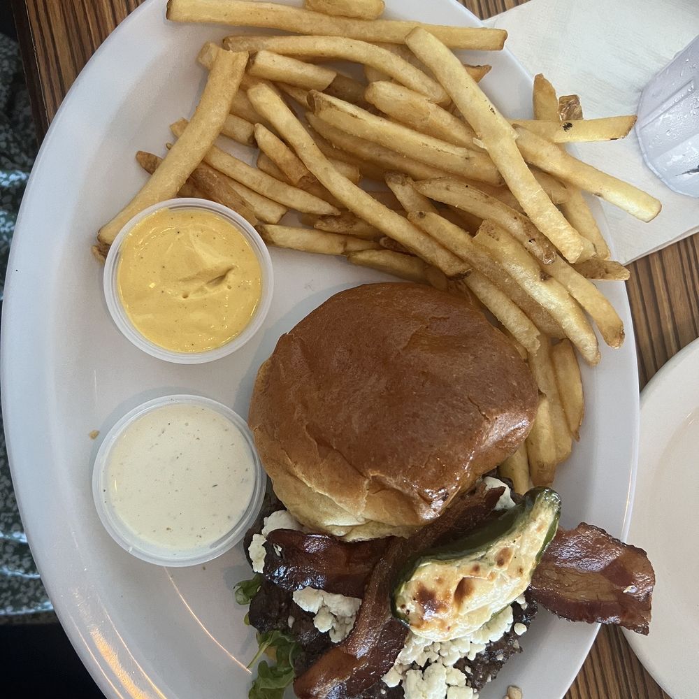 Chix on the Beach - Poppin Goat Cheeseburger - Seafood Near Me - Virginia Beach, Virginia Chix on the Beach - Poppin Goat Cheeseburger - Seafood Near Me - Virginia Beach, Virginia