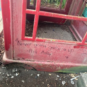 River City Cafe - Me getting rickrolled by the phone booth. - American Near Me - Myrtle Beach, South Carolina