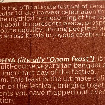 Chatti by Regi Mathew - Description of the festival, Onam, and feast, Onasadhya - Indian Near Me - New York, New York Chatti by Regi Mathew - Description of the festival, Onam, and feast, Onasadhya - Indian Near Me - New York, New York