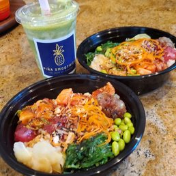 Poke Oka bowls for dinner tonight ... So yummy!