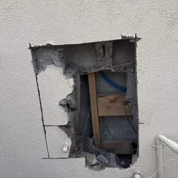 Rock Solid Concrete - Exterior wall after plumbing repair for leak - Masonry/Concrete Near Me - Chandler, Arizona Rock Solid Concrete - Exterior wall after plumbing repair for leak - Masonry/Concrete Near Me - Chandler, Arizona