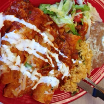 Izzy's Cafe - Enchiladas de pescado with red sauce - Seafood Near Me - Reseda, California Izzy's Cafe - Enchiladas de pescado with red sauce - Seafood Near Me - Reseda, California