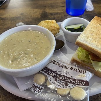 Karie's Kitchen - 1/2 BLT and cup of corn chowder - Breakfast & Brunch Near Me - North Kingstown, Rhode Island