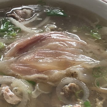 Pho Hoa - #1 Đặc Biệt Xe Lửa (beef rice noodle soup with rare steak, well-done brisket, flank, tendon, and tripe) - Vietnamese Near Me - San Diego, California
