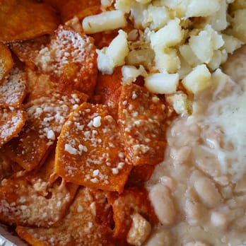 Los Taquitos - Red chilaquiles with potatoes - Mexican Near Me - Phoenix, Arizona Los Taquitos - Red chilaquiles with potatoes - Mexican Near Me - Phoenix, Arizona