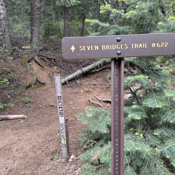 Seven Bridges - Where the blowdown is for bridge 1 - Hiking Near Me - Colorado Springs, Colorado Seven Bridges - Where the blowdown is for bridge 1 - Hiking Near Me - Colorado Springs, Colorado