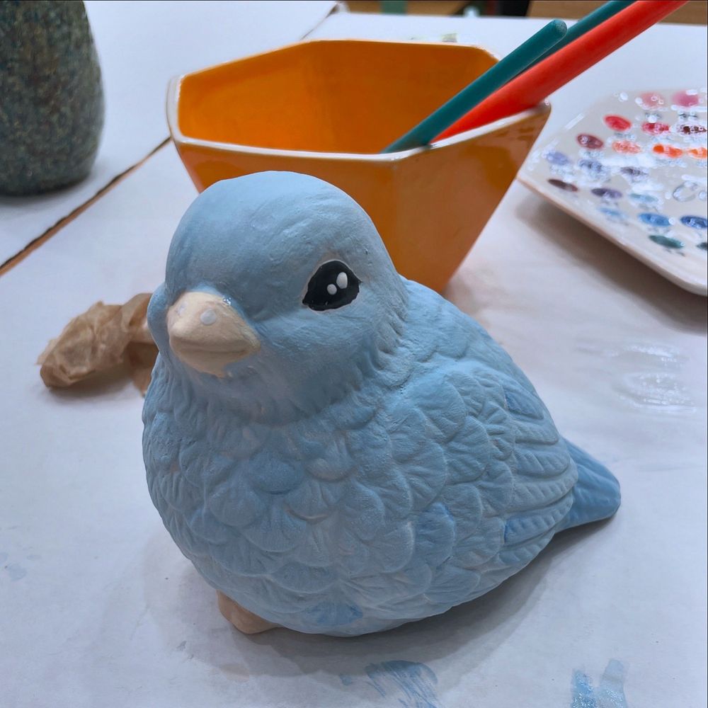 Color Me Mine - Clay bird - Paint-Your-Own Pottery Near Me - Geneva, Illinois