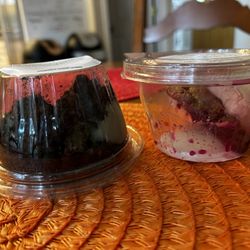 Thistle - Each of these costs $7. The one on the left is supposed to be a green grasshopper mousse but you'll notice that there is no mousse.
