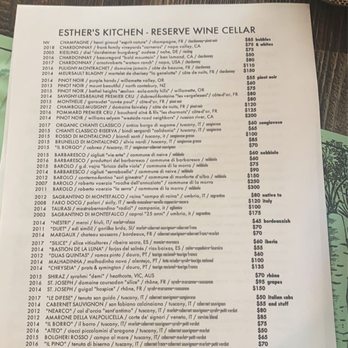 Esther's Kitchen - menu - Italian Near Me - Las Vegas, Nevada