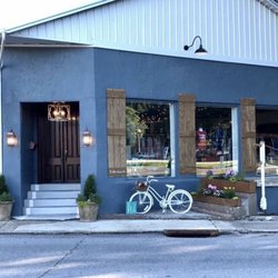 Anchored - Our quaint shop is located on the east side of Sparta. Just look for the cute blue building.