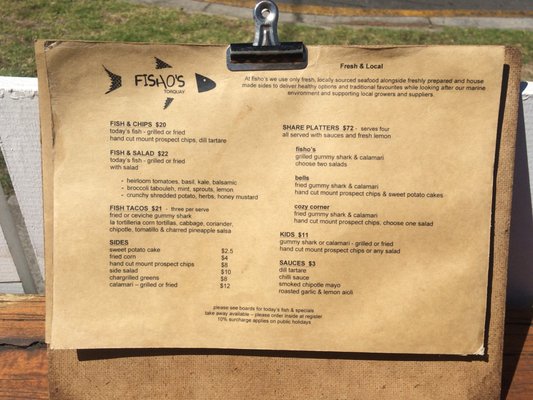 Menu photo 7 Fisho's Torquay Torquay, VIC Menu photo 7 Fisho's Torquay Torquay, VIC