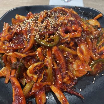 Hodori Restaurant - stir fried squid - Korean Near Me - Los Angeles, California