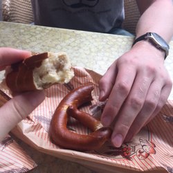 Hofbäckerei - You can see the butter inside the pretzel!