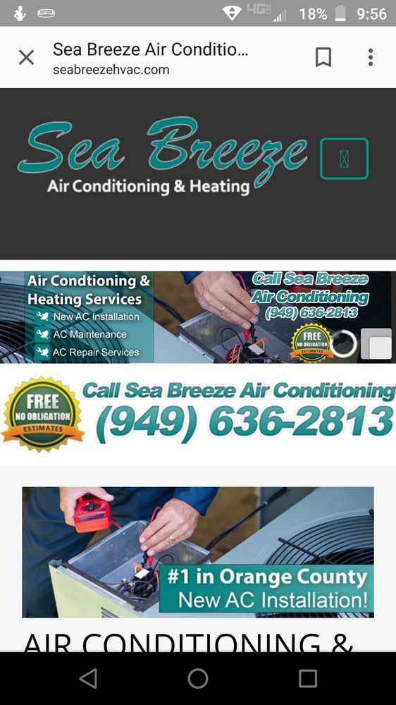 SEA BREEZE AIR CONDITIONING & HEATING Mission Viejo, CA Yelp