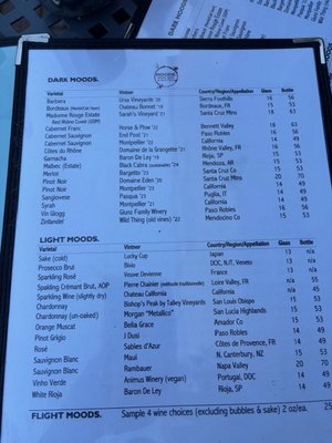 Menu photo 1 Moods Wine Bar & Bistro Sunnyvale, CA Menu photo 1 Moods Wine Bar & Bistro Sunnyvale, CA
