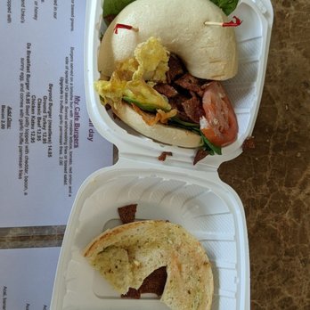 My Cafe - They served me an INCREDIBLY stale, hard as a rock bagel that I couldn't chew through and they also somehow under cooked a bagel?? - Breakfast & Brunch Near Me - Kapolei, Hawaii