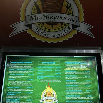 Mr Shawarma - Menu - Food Trucks Near Me - San Diego, California