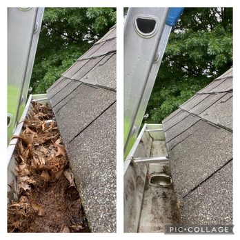 Gutter Busters Cleaning - Before and after - Gutter Services Near Me