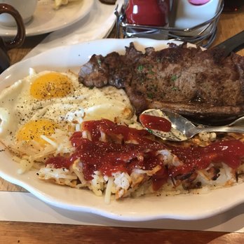 Dot Coffee Shop - Well done steak breakfast meal - American Near Me - Houston, Texas Dot Coffee Shop - Well done steak breakfast meal - American Near Me - Houston, Texas
