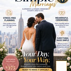 Simple Marriages - Your day, your way. Stress-free elopements in NJ & NYC, starting at $375. Veteran & family owned since 2009.