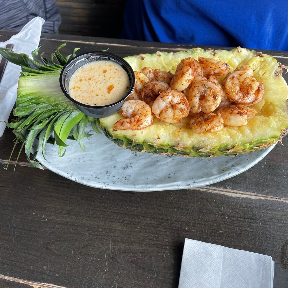 Moe Moons - Blackened pineapple shrimp - New American Near Me - Myrtle Beach, South Carolina Moe Moons - Blackened pineapple shrimp - New American Near Me - Myrtle Beach, South Carolina