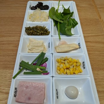MeetRice Noodle - condiments platter for the soup - Chinese Near Me - Burnaby, British Columbia