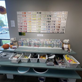 Paint A Pot - Paint picking and utensils - Paint-Your-Own Pottery Near Me - Holland, Michigan