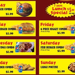 Nugget Pizza and Wings - Lunch special 2020
