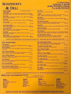 Menu photo 3 Shannon's Deli Lombard, IL Menu photo 3 Shannon's Deli Lombard, IL