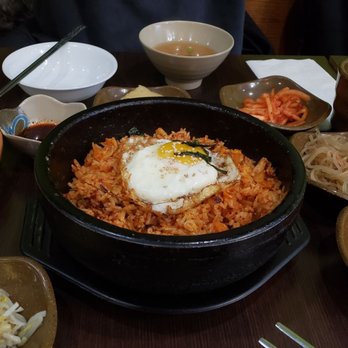 Sunrise House - Kimchi fried rice in a hot stone pot - Korean Near Me - Toronto, Ontario