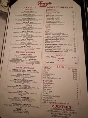 Menu photo 1 Tony's Di Napoli New York, NY Menu photo 1 Tony's Di Napoli New York, NY