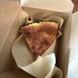 Basque cheesecake slice