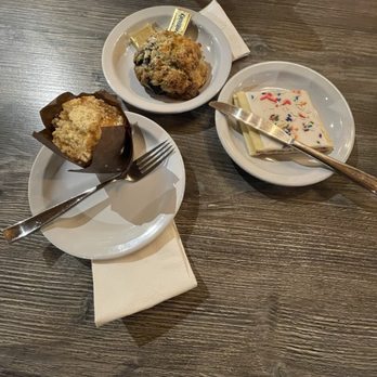 Black Bear Coffee - From bottom left, we have a blueberry muffin, a blueberry scone, and a strawberry pop tart. - Coffee & Tea Near Me - Hendersonville, North Carolina Black Bear Coffee - From bottom left, we have a blueberry muffin, a blueberry scone, and a strawberry pop tart. - Coffee & Tea Near Me - Hendersonville, North Carolina