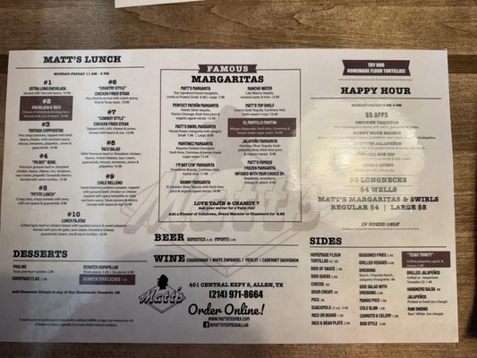 Menu photo 3 Matt’s Rancho Martinez Allen, TX Menu photo 3 Matt’s Rancho Martinez Allen, TX