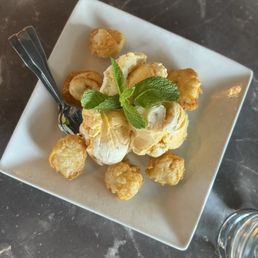 Fried banana and coconut ice cream Fried banana and coconut ice cream