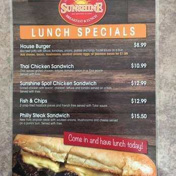 Sunshine Spot Restaurant - Menu (Mar 2018) - Breakfast & Brunch Near Me - North York, Ontario Sunshine Spot Restaurant - Menu (Mar 2018) - Breakfast & Brunch Near Me - North York, Ontario