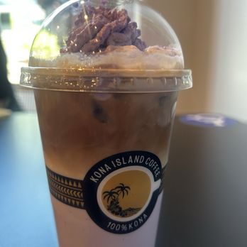 Kona Island Coffee - Icee Iced Hilo Latte (UBE Coconut) with Ube whipped cream - Coffee & Tea Near Me - Mountain View, California Kona Island Coffee - Icee Iced Hilo Latte (UBE Coconut) with Ube whipped cream - Coffee & Tea Near Me - Mountain View, California