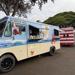 Mama Flo's - Mama Flo's Food Truck in the old Sears parking lot at Pearlridge, next to Leonard's (the second best malasada in the state).