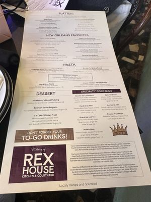 Menu photo 1 Rex House Kitchen & Courtyard New Orleans, LA
