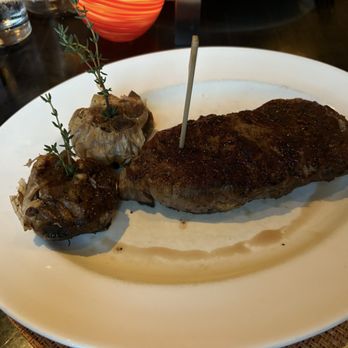 Char Steakhouse - New York strip extra garlic - Steakhouses Near Me - Red Bank, New Jersey